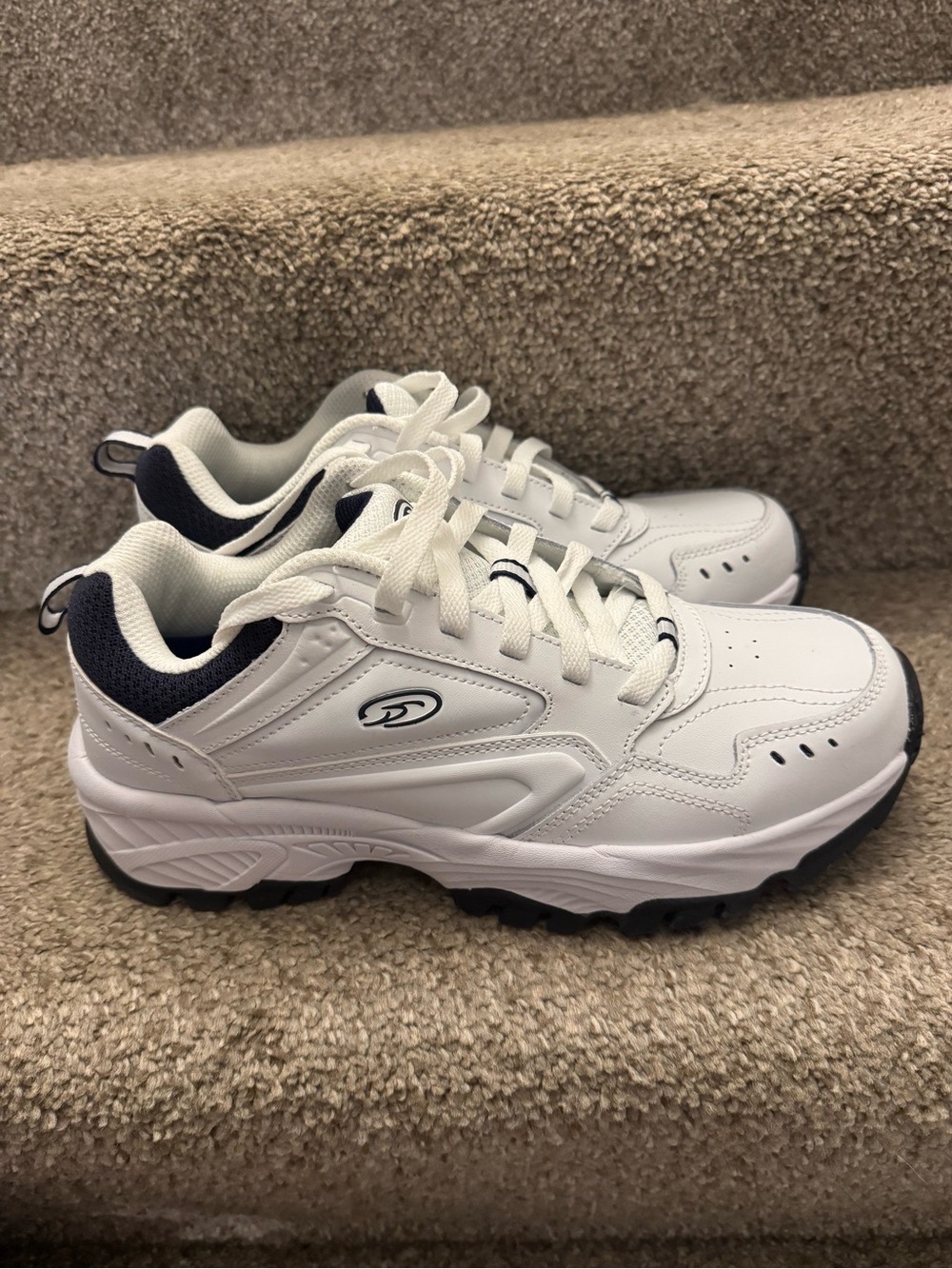 Men's Dr. Scholl's Leather Upper Memory Foam Insole Arch Support Shoes Size 9W